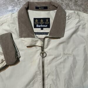 Barbour Jacket Adult Large Beige Tan Waterproof Breathable Full Zip A610 Cowes